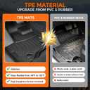 Floor Mats for Ford Explorer 7 Passenger Bench Seat 2011-2014 | (Not for 6-Seat Captain Chairs), Heavy Duty TPE All Weather Protection, Waterproof Non-Slip Black (Three-Row Floor Mats)