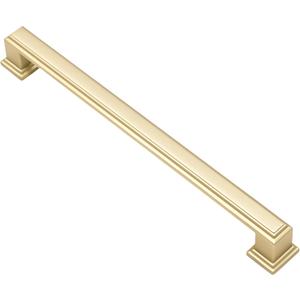 Alzassbg 6 Pack Brushed Gold Cabinet Pulls, 7-1/2 Inch(192mm) Hole Center Cabinet Handles Kitchen Pulls for Cabinets and Drawer AL3071MGP