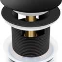 FerdY Pop-up Drain for Freestanding Bathtub, Matte Black Finish, cUPC Certification, Freestanding Bathtub Drain Stopper
