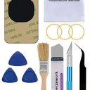 OEM Rear Back Glass Replacement Compatible with iPhone 14 Plus 6.7-inches with Repairing Tool Kit (Midnight Black)