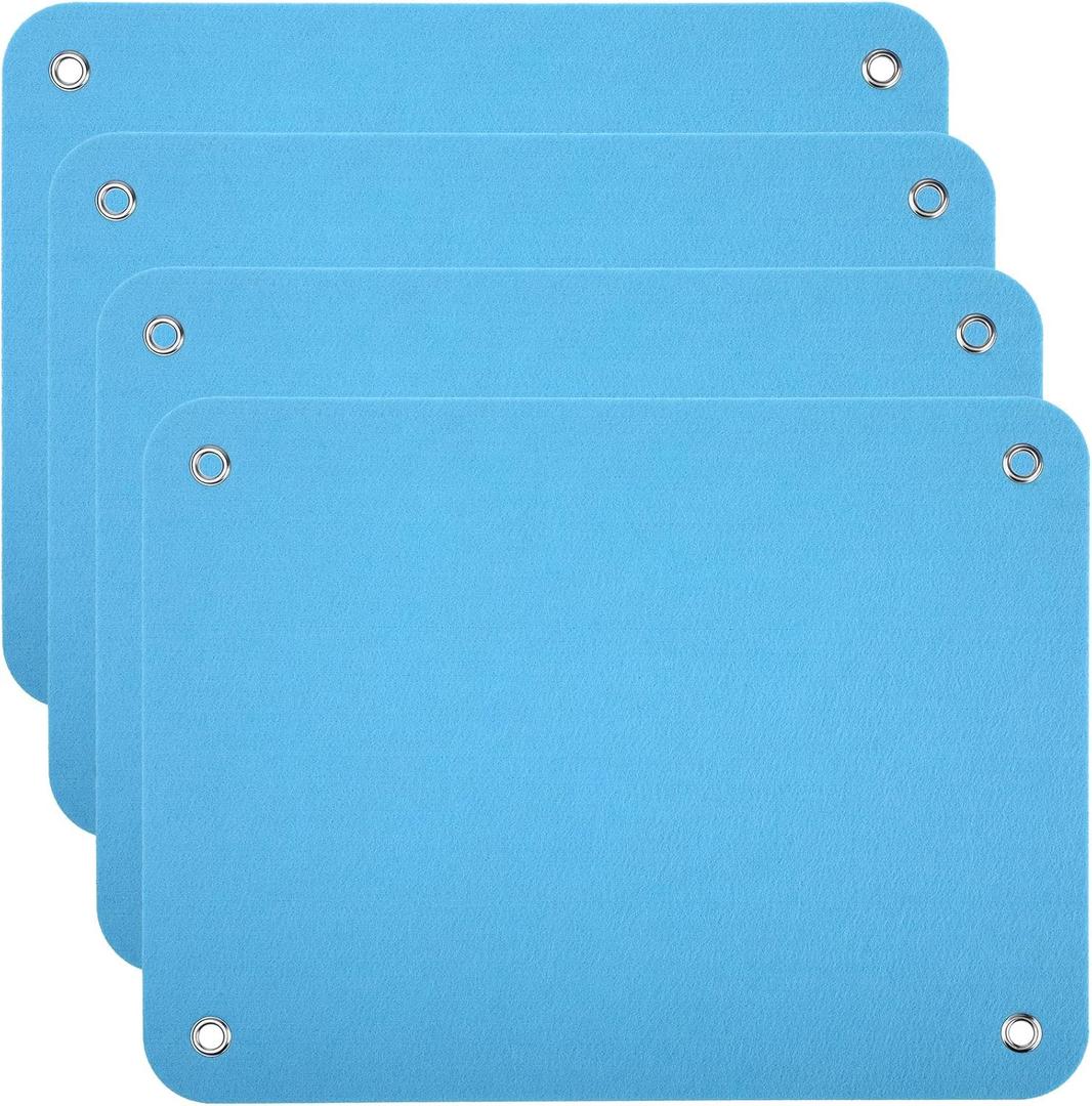 4 Pieces Felt Board for Toddlers Classroom Flannel Board Stories for Preschool Homeschooling, Kids Felt Story Activity Wall Hanging Children Birthday Gifts, 11.8 x 15.75 Inch (Blue)