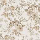 Erfoni 16.9" x394" Beige Floral Peel and Stick Wallpaper Boho Floral Leaf Contact Paper Boho Self Adhesive Wall Paper Flower DIY Removable Decoration Wallpaper for Livingroom Accent Wall Covering