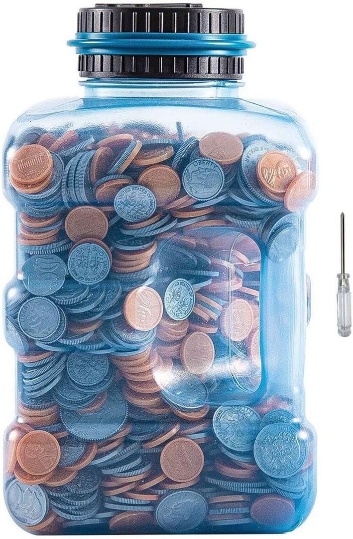 Piggy Bank - Large Coin Bank for Adults Boyswith LCD Counter,Great Coin Counter Bank Money Counting Jar with Total Amount Displayed,Best Gift for Kids, Designed for All US Coins(4.2L)