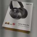 EarFun Wave Pro Active Noise Canceling Headphones, Wireless Over Ear Bluetooth Headphones, LDAC Hi-Res Sound, 5 Mics AI Clear Call, 80H Playtime, Multipoint Connection, Comfort Fit, Custom EQ via App (Black)