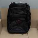 Boavan Rolling Backpack,17 inch Water Resistant Wheeled Backpack,Carry on Luggage Business Bag, Overnight College Computer Trolley Suitcase for Men Women Adults to TravelBlack