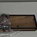 Meangood Floating Shelves Wall Mounted, Wall Shelf with Towel Bar Rustic Wood Wall Storage Shelves for Bedroom,Living Room,Bathroom, Kitchen (Set of 2/Brown) (2+1 Pack, Dark Walnut)