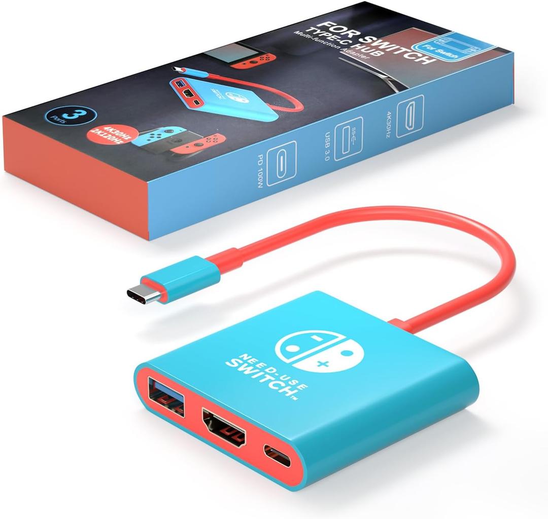 BIYTC Switch Dock Compatible with Nintendo Switch Docking Station Portable Switch TV Adapter Support 4K/30HZ Switch OLED Switch Travel Dock with HDMI2.0 USB3.0 Port