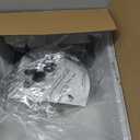 Stainless Steel Cat Litter Box, Odor Free Metal Litter Box with High Sides Lid, Open Top Low Entry Litter Pan Include Scoop Easy Cleaning Anti-Scratch Kitty Cat Box Anti-Urine Leakage, Non-Sticky, M (Light Grey(17.5 in))