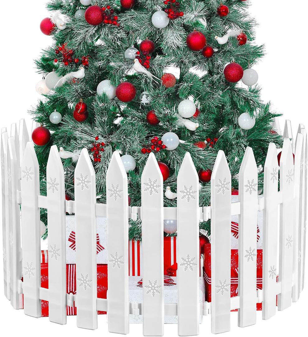 URATOT 15 Pieces White Plastic Picket Fence: 12 Inches, Stylish Decor for Pets, Kids & Parties