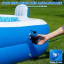 Extra Large Inflatable Pool with Pump, 121" X 90" X 22" Full-Sized Blow Up Pool with Seats for Adults, Family Inflatable Swimming Pool for Summer Water Party Backyard Garden Lawn
