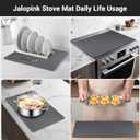 Stove Top Cover for Electric Stove - 3-Foldable Glass Top Stove Cover Protector, Ceramic Flat Top Stove Cover, Induction Cooktop Protector, Oven Cover, Dish Drying Mat 28" x 20"