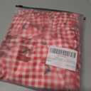 Verdusa Women's Plus Size Gingham Cherry Belted Shorts High Rise Summer Shorts with Pockets (Red, XL)