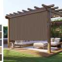 Outdoor Roller Shades,Exterior Cordless Patio Shade Roll Up Blind for Porch | 11ft Wide x 8 H Outdoor Blinds for Patio Porch Gazebo Pergola Privacy Screen Protection UV Sun Blocking,Easy Install & Clean