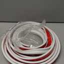 moonoom 20 Ft x 0.9''Wall Decoration Molding Trim,Self-Adhesive 3D Chair Rail Panel Molding, Flexible DIY Wall Trim for Wall Mirror Window Frame and Home Decoration (White)