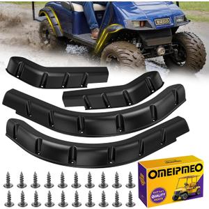 EZGO TXT Fender Flares, Golf Cart Front and Rear Fender Flares for EZGO TXT 1994-2013 Gas/Electric Golf Carts, Premium ABS Impact-Resistant Golf Cart Standard Fender Flare with Self Tapping Screws