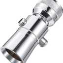 Enhon 1 Set 2 Setting Pivoting Single Spray Shower Head with Shut Off Valve Replacement for 52652-PK Compatible with Delta Shower 2.5 GPM Brass Water Saving Shower Head Chrome 1" Diameter Spray Face