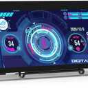 12.3 Inch IPS Stretched Bar LCD Travel Display 1920 * 720 Secondary Monitor, HDMI USBC, Mini Portable Monitor Metal Material for Laptop Computer Windows Aida64 GPU CPU RAM Monitoring,Built-in Speaker