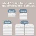 BLISSFORD - 4 Pack Fitted Hospital Bed Sheets with Elastic All Around for a Cotton Rich Soft Knitted Jersey Sheet, 36 x 84 x 12