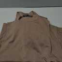 SAMPEEL Two Piece Sets for Women Summer Outfits Lounge Sets Mock Neck Tops Wide Leg Crop Pants Vacation Travel Outfits (Medium, Coffee)