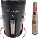 Kortkoin Automatic Coin Sorter 5-in-1 Coin Counter with Coin Wrappers, Empty Piggy Bank Coin Holder Jar Quickly & Accurate as Change Sorter Machine, Widely Used at Home, Office & Store, Easy to Use