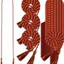 24 pcs Graduation Honor Cords 68" Grad Braided Honor Cord with Tassel Honor Rope Grad Cords Bulk for Graduation Students Bachelor Master Doctoral Gown Grad Decor (Burgundy and Gold)