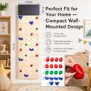 Rock Climbing Wall for Kids, 82.5 x 23.6 Inch with Blackboard