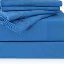 LONAVA Twin XL Size Sheet Set - 4 Piece Hotel Luxury Wrinkle-Free Microfiber Sheet, Oeko-TEX Certified, Breathable & Elastic, 16" Deep Pockets, Royal Blue