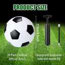 Leyndo Christmas Operation Gifts Include Deflated Size 5 Soccer Balls with Pumps in Bulk with Needles for Adults Christmas Charity Training Practice Game Play Gifts, 25