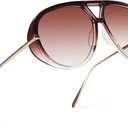 2 x Rtuerfik Oversized Aviator Sunglasses Retro Vintage Shades for Women Men Trendy Big Round Shield Sun Glasses