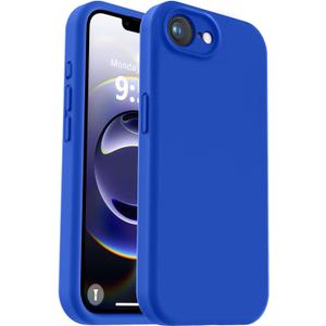 Vooii Compatible with iPhone 17e Case and for iPhone 16e Case, Liquid Silicone Upgrade [Camera Protection] [Anti-Scratch Microfiber Lining] Shockproof Phone Case for iPhone 17e/16e 6.1" - Klein Blue