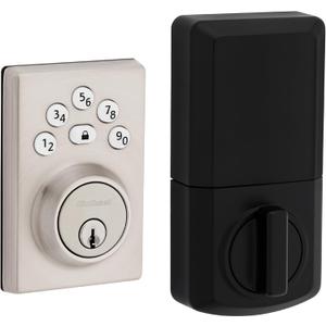 Kwikset Powerbolt 240 5-Button Keypad Satin Nickel Contemporary Electronic Deadbolt Door Lock, Featuring Convenient Keyless Entry, Customizable User Codes and Auto-Locking
