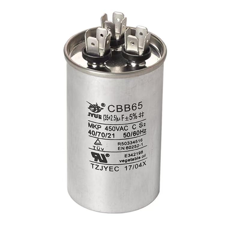 40+5 uF 40/5 MFD 6% 370V/440 VAC CBB65 Dual Run Circular Start Capacitor for AC Motor Run or Fan Start or Condenser Straight
