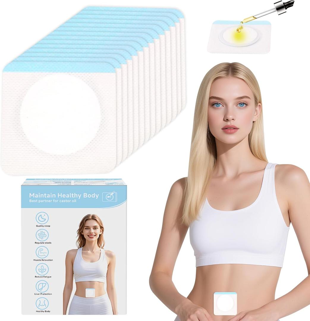 60pcs Castor Oil Pack Patches for Belly Button