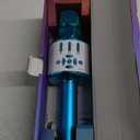 Amazmic Kids Karaoke Microphone Machine Toys for Girls Bluetooth Microphone with LED Light, Birthday Gift for Girls Boys 3 4 5 6 7 8 9 10 11 12 Year Old Kids Toys(Blue)