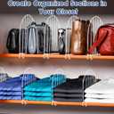Closet Organizers and Storage, 8 Pack 12'' Extra Tall Shelf Dividers, Metal Closet Dividers Shelf Organizer for Wood Shelves, Linen Closet Organization Separators for Purse Handbag Sweater Clothes