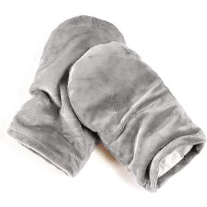 Mars Wellness Heated Microwavable Mittens, Microwave Hand Warmers for Arthritis Pain - Heating Pad for Hand with Flaxseed and Herbs - Charcoal