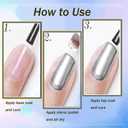 18ml Mirror Nail Polish, Silver Metal Nail Polish for Drawing Manicure No Need UV/LED Cure