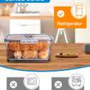Dynta Bread Box 2 Pack Bread Storage Container Airtight Recording Time Bread Box for Kitchen Countertop Plastic Bread Keeper with Lid for Homemade Bread, Toast, Loaf, Cookies