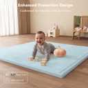 Baby Play Mat for Floor, 1.3'' Thick Memory Foam Tummy Time Mat - Super Soft Coral Velvet Nursery Rug with Non-Slip Backing, Crawling Rug for Toddlers/Infants, Yoga & Tatami Use, 79''x 118''