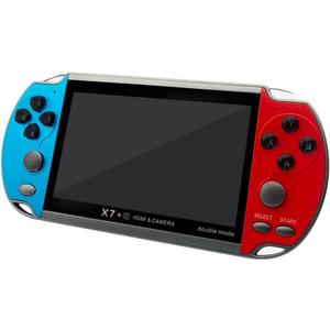 DREAMHAX X7 Plus Handheld Game Console , Preload 10000 Games Portable Video Games Support HDMI Output & Double Player Classic Arcade Retro Game Player (4.3" Screen Red & Blue)