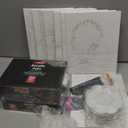 Cholemy 36 Pcs Valentine Paint and Sip Kit for Adults 8''x10'' Pre Drawn Canvas for Painting DIY Afro Acrylic Painting Kit Wood Easel Brushes Date Night Bulk for Party Gifts(Sunset Style)