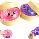 2 Packs Sugar Glitter Dumpling Squishy Toys, Dumplings Squeeze Stress Anxiety Relief for Kids & Adults, Dumpling Squishies Sensory Fidget Toy Gift for Boys,Girls,Teens