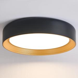 Dimmable LED Flush Mount Ceiling Light,5CCT 3000K-6000K Modern Round Close to Ceiling Lighting Fixtures,15.7 Inch Minimalist Black and Gold Ceiling Lamp for Kitchen,Hallway,Laundry Room (dimmable 15.7 inch)