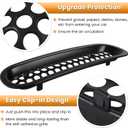Front Grille Mesh Inserts & Headlight Cover for Jeep Wrangler JK JKU Sport Freedom Rubicon Sahara Unlimited 2007-2018 Exterior Accessories Clip-in Grille Guard Headlight Bezels Trim (Matte Black)