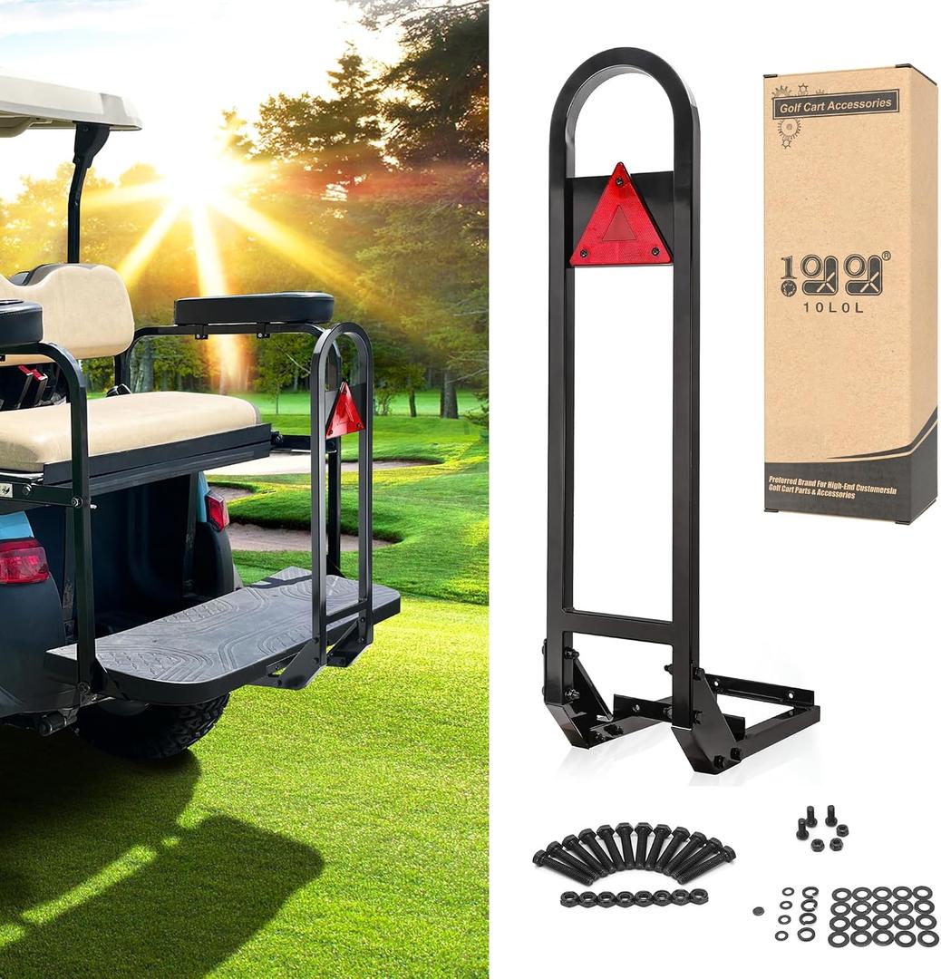 10L0L Universal Golf Cart Rear Seat Safety Grab Bar Fits for Club Car DS Precedent EZGO TXT RXV