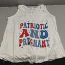 4th Of July Pregnancy Reveal Patriotic Pregnant Baby Shower Tank Top, S