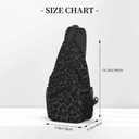 Leopard Print Crossbody Sling Bags Abstract Spotted Fur Cheetah Print Sling Backpack for Women Men Casual Shoulder Bag Cute Black Panther Animal Skin Texture Travel Sports Hiking Daypack