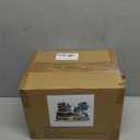 Ovewios Christmas Village Houses, Polyresin House Village Sets with Moving Train and Spinning Tree & Colorful Warm LED Lights & 8 Songs, Battery Operated Christmas Decorations Indoor