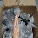 Coffee Syrup Dispenser-4pack,16.9 oz 500ml,Coffee Bar Accessories,Syrup Pump Dispenser for Coffee Bar,Contains Cleaning Tools, Funnel (Black)