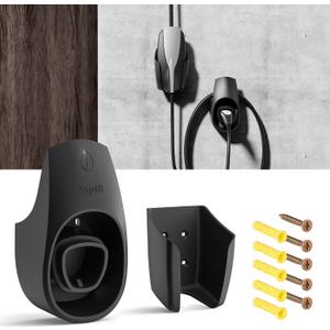BMZX for Tesla Charger Holder Charging Cable Organizer with Charger Slot for Tesla Motors Wall Mount Connector Bracket Adapter Fit for Model 3/Y/S/X